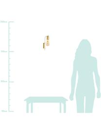 Wandleuchte Adri mit Stecker, Gestell: Stahl, lackiert, Weiß, Goldfarben, 4 x 26 cm