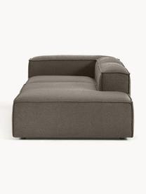 Modulaire chaise longue Lennon uit bouclé, Bekleding: bouclé (100% polyester) M, Frame: massief grenenhout, multi, Poten: kunststof Dit product is , Bouclé greige, B 269 x D 119 cm, armleuning rechts