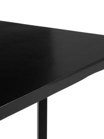 Mesa de comedor Luca, tablero de madera maciza, Tablero: madera de mango, Estructura: metal, pintura en polvo, Negro, An 180 x F 90 cm