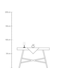 Mobiel dimbare outdoor lamp Placido voor in de grond of op tafel, Lampenkap: kunststof, Lampvoet: gecoat metaal, Wit, zwart, Ø 16 x H 26 cm