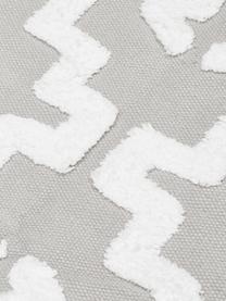 Tappeto rotondo in cotone tessuto a mano con struttura alta-bassa Idris, 100% cotone, Grigio, Ø 120 cm (taglia S)