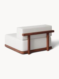 Modulo centrale da giardino Matheus, Rivestimento: 100% cotone Il rivestimen, Struttura: legno massiccio di acacia, Tessuto bianco latte, legno di acacia, Larg. 103 x Prof. 110 cm