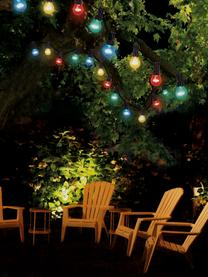 Outdoor LED lichtslinger Jubile, 620 cm, 10 lampions, Lampions: kunststof, Rood, blauw, groen, geel, L 620 cm