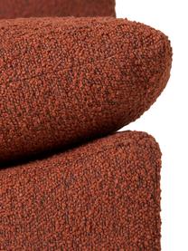 Bouclé loungefauteuil Karl in terracotta, Bekleding: 92% polyester, 8% katoen, Frame: hout, Terracottakleurig, B 84 x D 82 cm