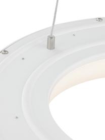 Dimmbare LED-Pendelleuchte Rando in Weiß, Lampenschirm: Aluminium, beschichtet, Baldachin: Aluminium, beschichtet, Weiß, Ø 60 x H 6 cm