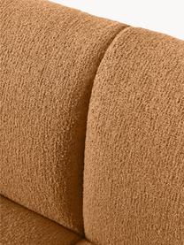 Sofá rinconera modular grande en tejido bouclé Sofia, Tapizado: tejido bouclé (100% polié, Estructura: madera de abeto, tablero , Patas: plástico Este producto es, Bouclé marrón claro, An 450 x F 231 cm