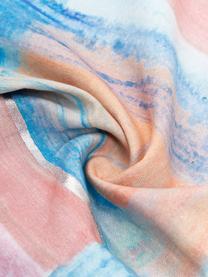Kissenhülle Colori im Aquarell-Look mit Fransen, Bezug: 100% Baumwolle, Fransen: 100% Polyester, Bunt, B 50 x L 50 cm
