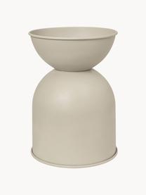 Cache-pot Hourglass, haut. 73 cm, Fer, enduit, Beige clair, mat, Ø 50 x haut. 73 cm