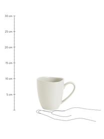 Tasse à thé en grès blanc mat Refine, 4 pièces, Blanc cassé