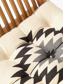 Cojín de asiento Luca, estilo étnico, Funda: 100% algodón, Off White, negro, gris, An 40 x L 40 cm