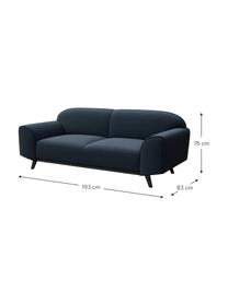 Sofa Nesbo (2-osobowa), Tapicerka: 100% poliester, Nogi: metal lakierowany, Niebieski, S 193 x G 83 cm