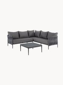 Tuin loungeset Rafael in antraciet, 2-delig, Bekleding: 100% polypropyleen, Frame: gepoedercoat aluminium, Antraciet, Set met verschillende formaten