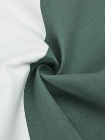 Housse de coussin rectangulaire blanc vert Ren, 100 % coton, Blanc, vert sauge, larg. 30 x long. 50 cm