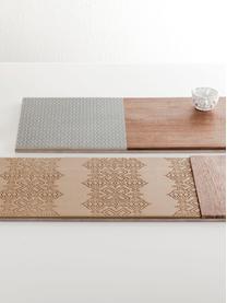 Tagliere in legno di noce Taglio, Porcellana, legno di noce, Azzurro, legno scuro, Lung. 52 x Larg. 20 cm