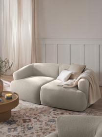 Modulares Bouclé-Sofa Sofia (2-Sitzer), Bezug: Bouclé (100 % Polyester) , Gestell: Fichtenholz, Spanplatte, , Bouclé Off White, B 190 x T 103 cm