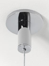 Závesná lampa so sklenenými guľôčkami Mond, Biela, odtiene chrómovej, Ø 20 x V 64 cm