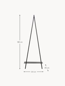 Nástenná šatníková skriňa Ravi, Kov s práškovým náterom, Čierna, Š 64 x V 180 cm