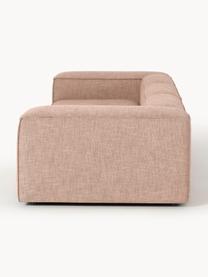 Modulares Sofa Lennon (4-Sitzer) aus Leinen-Mix, Bezug: 50 % Viskose, 25 % Leinen, Gestell: Fichtenholz, Sperrholz, m, Füße: Kunststoff Dieses Produkt, Leinen-Mix Rostrot, B 327 x T 119 cm