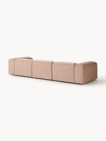 Modulares Sofa Lennon (4-Sitzer) aus Leinen-Mix, Bezug: 50 % Viskose, 25 % Leinen, Gestell: Fichtenholz, Sperrholz, m, Leinen-Mix Rostrot, B 327 x T 119 cm