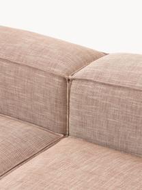 Modulares Sofa Lennon (4-Sitzer) aus Leinen-Mix, Bezug: 50 % Viskose, 25 % Leinen, Gestell: Fichtenholz, Sperrholz, m, Füße: Kunststoff Dieses Produkt, Leinen-Mix Rostrot, B 327 x T 119 cm