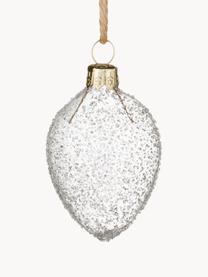 Ciondolo decorativo fatto a mano Clear 3 pz, Vetro, Trasparente, Ø 4 x Alt. 6 cm
