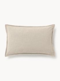 Housse de coussin en coton Vicky, 100% coton, Beige, larg. 30 x long. 50 cm