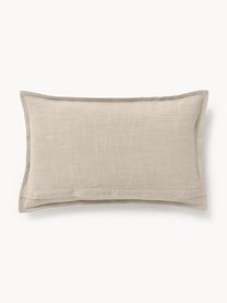 Housse de coussin en coton Vicky, 100% coton, Beige, larg. 30 x long. 50 cm