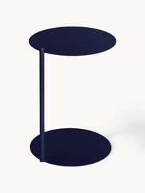 Ronde bijzettafel Ande van metaal, Gepoedercoat staal, Donkerblauw, Ø 40 x H 55 cm