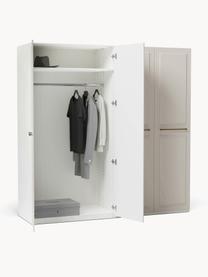 Modularer Drehtürenschrank Charlotte, 200 cm Breite, mehrere Varianten, Korpus: Spanplatte, melaminbeschi, Griffe: Messing Dieses Produkt wi, Beige, Basic Interior, B 200 x H 200 cm