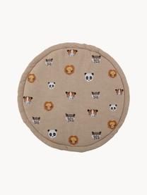 Runde Spieldecke Miko, Bezug: 100 % Baumwolle Füllung. , Beige, Bunt, Ø 100 cm