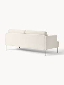 Teddy-Sofa Fluente (3-Sitzer), Bezug: 100% Polyester (Teddyfell, Gestell: Massives Kiefernholz, Füße: Metall, pulverbeschichtet, Teddy Off White, B 196 x T 85 cm