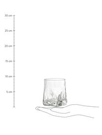 Waterglazen Zera met oneven vorm, 6 stuks, Glas, Transparant, Ø 8 x H 10 cm