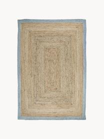 Handgemaakt juten vloerkleed Shanta, 100% jute

Het in dit product gebruikte materiaal is getest op schadelijke stoffen en gecertificeerd volgens STANDARD 100 by OEKO-TEX® 16.HIN.79297 HOHENSTEIN HTTI., Bruin, lichtblauw, B 160 x L 230 cm (maat M)