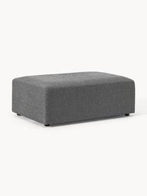 Pouf XL Melva, larg 116 x prof. 72 cm, Tissu gris foncé, larg. 116 x prof. 72 cm