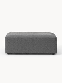 Pouf XL Melva, larg 116 x prof. 72 cm, Tissu gris foncé, larg. 116 x prof. 72 cm