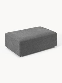 Pouf XL Melva, larg 116 x prof. 72 cm, Tissu gris foncé, larg. 116 x prof. 72 cm