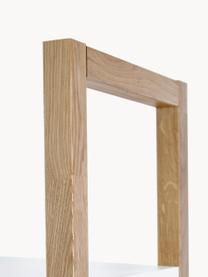 Regal Farringdon mit Rahmen aus Eichenholz, Rahmen: Eichenholz, massiv, Weiss, Eichenholz, B 90 x H 185 cm