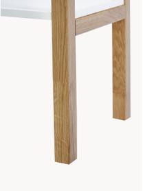 Estantería de madera de roble Farringdon, Estructura: madera de roble maciza, c, Estantes: tablero de fibras de dens, Blanco, roble, An 90 x Al 185 cm