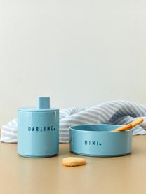 Kinderbecher Mini Favourite mit unterschiedlichen Schriftzug auf Vorder- & Rückseite, Tritan, BPA-, BPS- und EA-frei, Hellblau (Darling), Ø 7 x H 7 cm, 150 ml