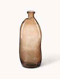 Váza ve tvaru lahve Dina, Recyklované sklo, s certifikátem GRS, Hnědá, Ø 13 cm, V 35 cm