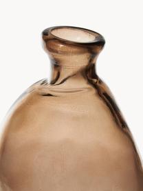 Vaso bottiglia Dina, Vetro riciclato, certificato GRS, Marrone, Ø 13 x Alt. 35 cm