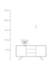 Póster Kakadu, Impresión digital sobre papel, 200 g/m², Blanco, gris, rosa, An 30 x Al 42 cm