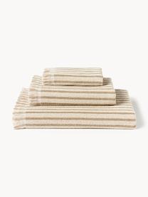 Set de toallas Irma, tamaños diferentes, Beige, Set de 4 (toallas lavabo y toallas ducha)