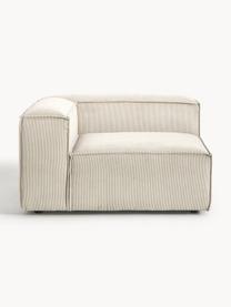 Eckmodul Lennon aus Cord, Bezug: Cord (92 % Polyester, 8 %, Gestell: Massives Kiefernholz, Spe, Cord Hellbeige, B 119 x T 119 cm, Eckteil links