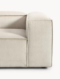 Eckmodul Lennon aus Cord, Bezug: Cord (92 % Polyester, 8 %, Gestell: Massives Kiefernholz, Spe, Cord Hellbeige, B 119 x T 119 cm, Eckteil links