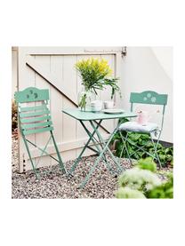 Table de balcon pliante en métal Daisy, Vert sauge