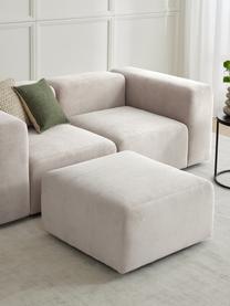 Sofa-Hocker Lena, Bezug: Webstoff (88% Polyester, , Gestell: Kiefernholz, Schichtholz,, Webstoff Cremeweiss, B 76 x T 76 cm