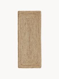 Handgemaakte juten loper Sharmila, 100% jute, Bruin, B 80 x L 250 cm