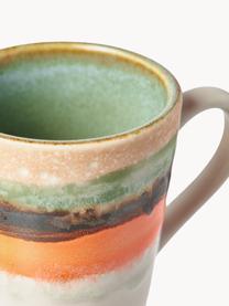Handbemalte Keramik-Espressotassen 70's mit reaktiver Glasur, 4er-Set, Keramik, Bunt, Ø 6 x H 6 cm, 80 ml