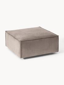 Sofa-Hocker Lennon aus Cord, Bezug: Cord (92 % Polyester, 8 %, Gestell: Massives Kiefernholz, Spe, Füße: Kunststoff Die Füße befin, Cord Taupe, B 88 x T 88 cm